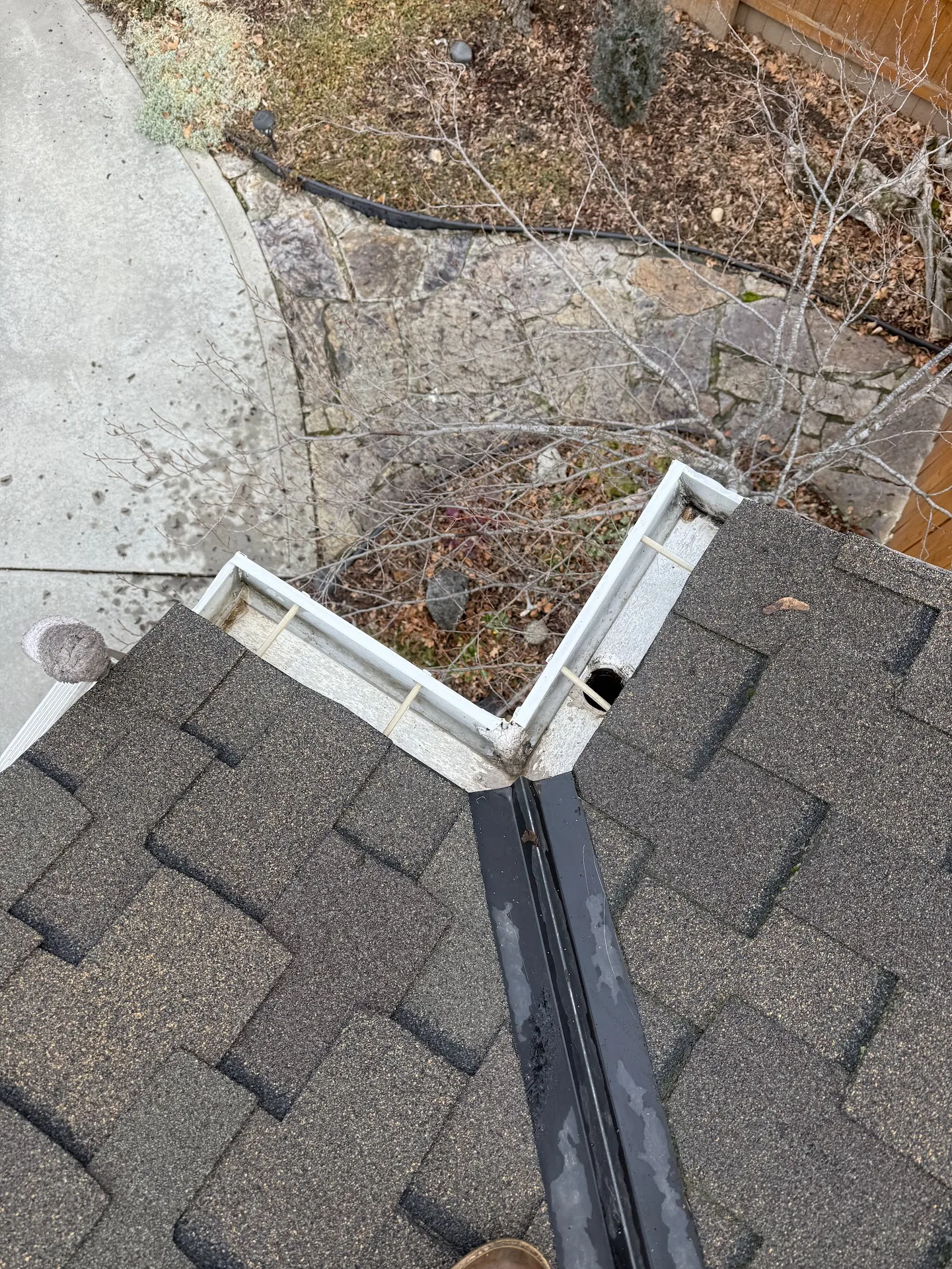 Corner Downspout Cleared
